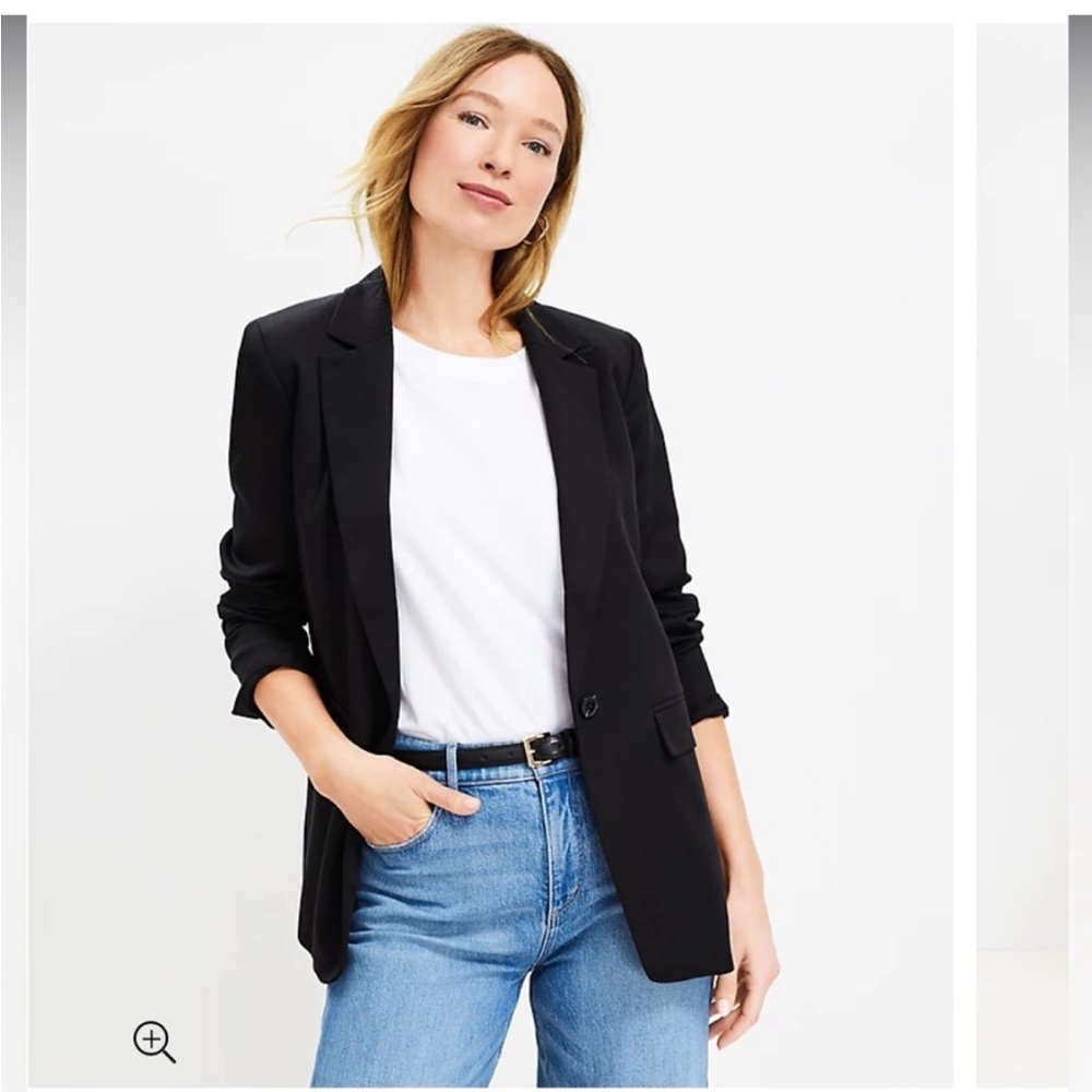 LNWOT Loft Oversized Black “Emory” Blazer Size 6 Never Worn
